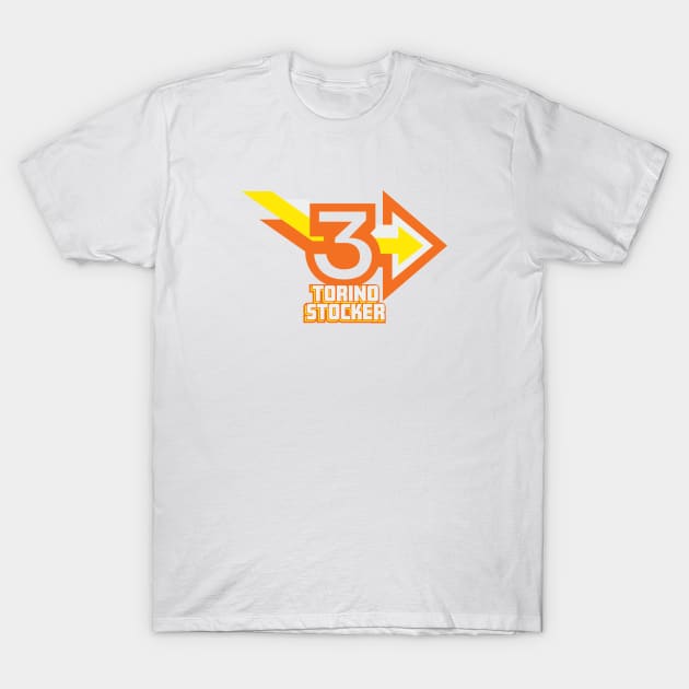 1977 - Torino Stocker Stacked (White) T-Shirt by jepegdesign